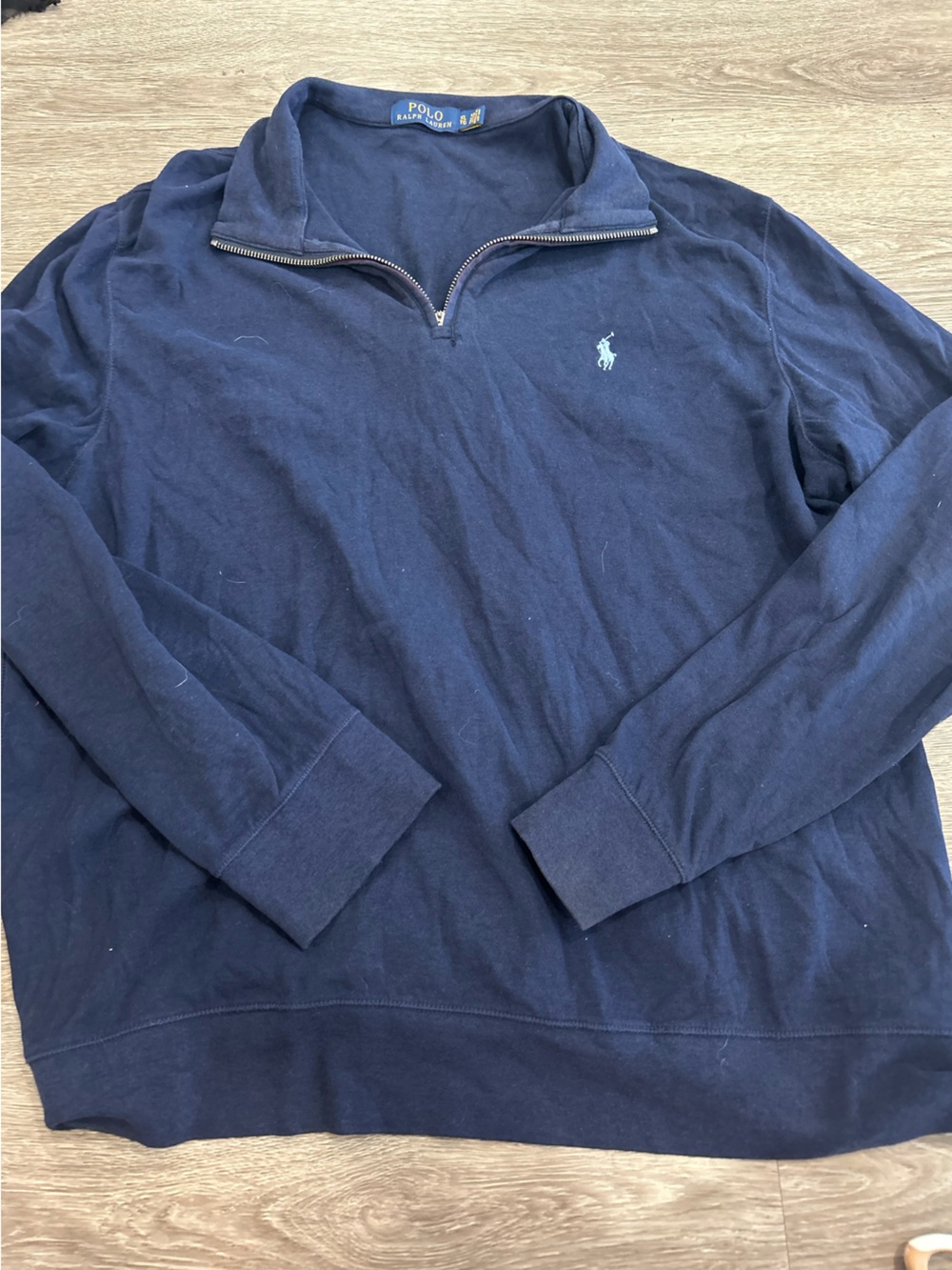 Ralph Lauren Navy Half-Zip Pullover with Pony Logo
